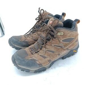Merrell Boots Mens Size 11 Earth Brown Suede Lace Up Vibram Combat Ankle S15